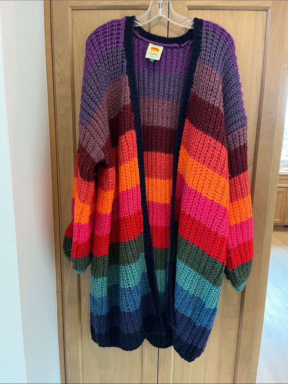 Farm Rio Chunky Knit Striped Sweater
